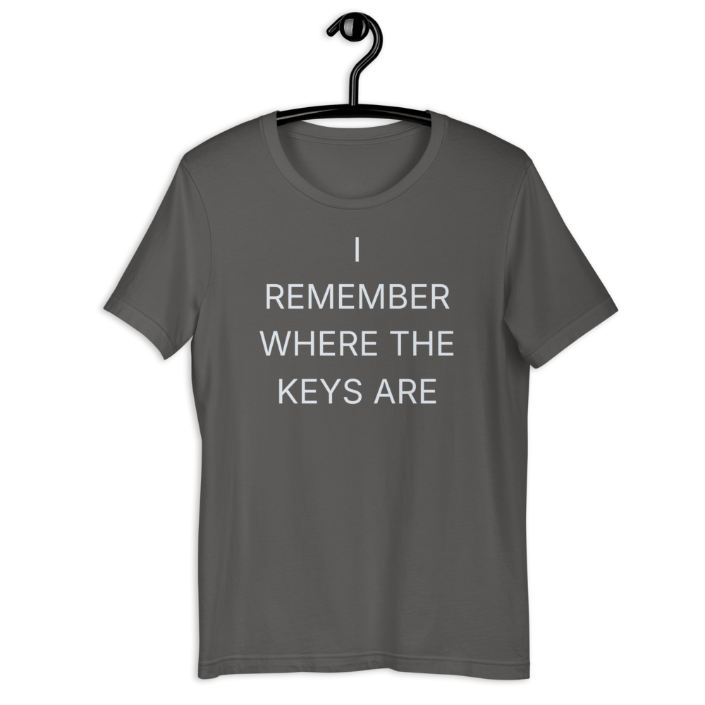 I REMEMBER WHERE THE KEYS ARE, front