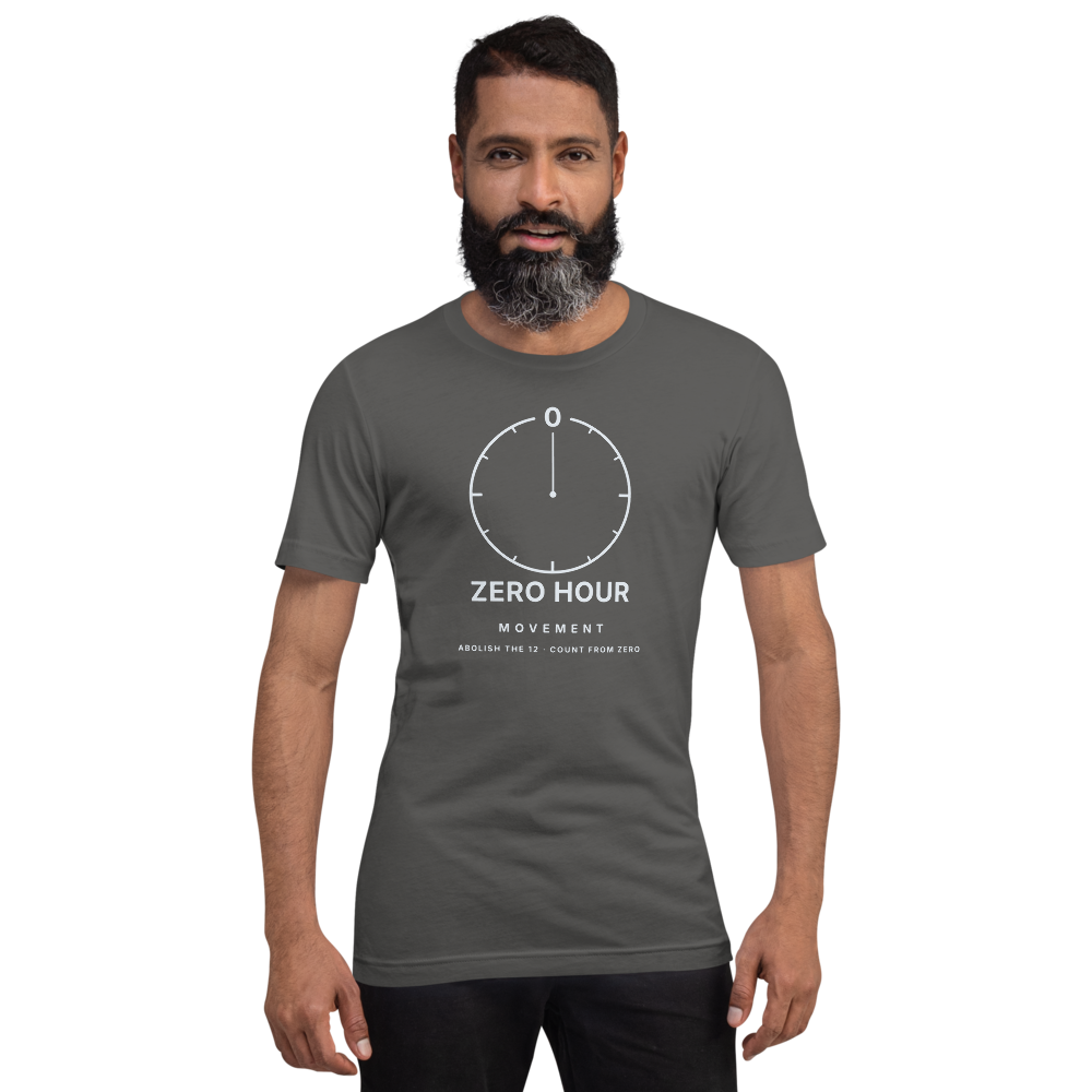 Zero Hour Clock Tee, front