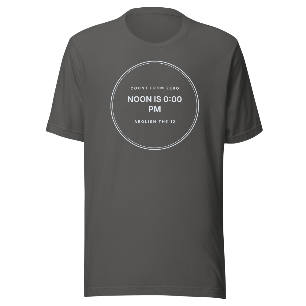 NOON IS 0:00 PM, front