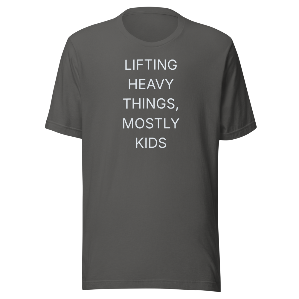 LIFTING HEAVY THINGS, MOSTLY KIDS, front